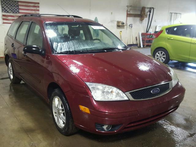 1FAFP36N97W202391 - 2007 FORD FOCUS ZXW BURGUNDY photo 1