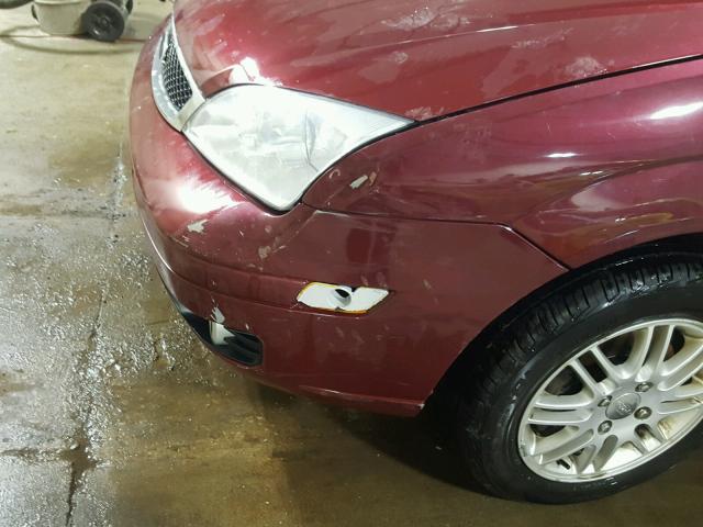 1FAFP36N97W202391 - 2007 FORD FOCUS ZXW BURGUNDY photo 10