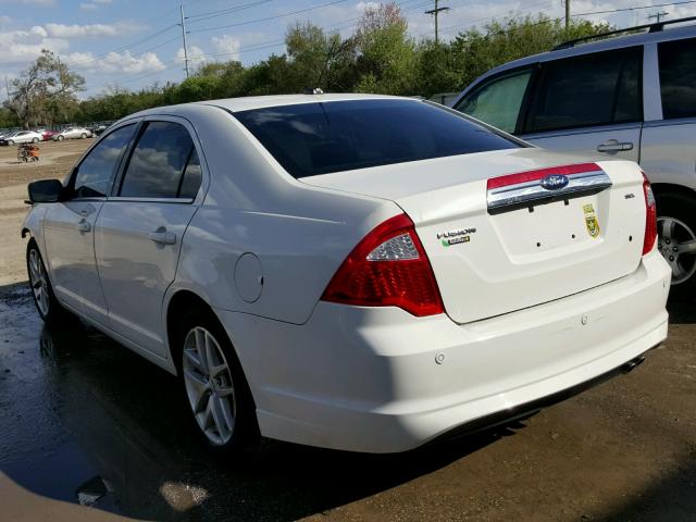 3FAHP0JA8BR239309 - 2011 FORD FUSION SEL WHITE photo 3