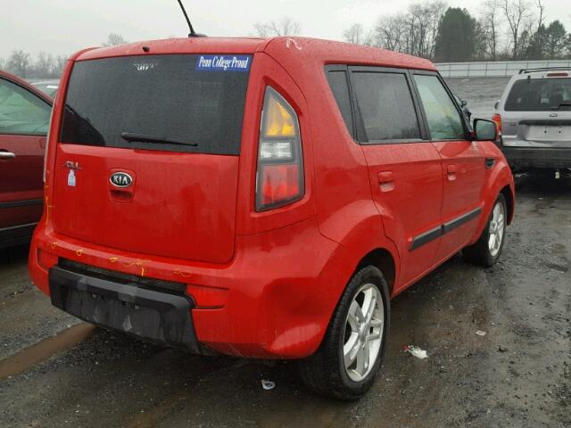 KNDJT2A23A7188786 - 2010 KIA SOUL + RED photo 4