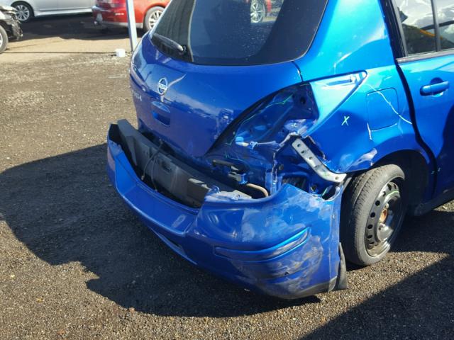 3N1BC1CP7BL450896 - 2011 NISSAN VERSA S BLUE photo 9