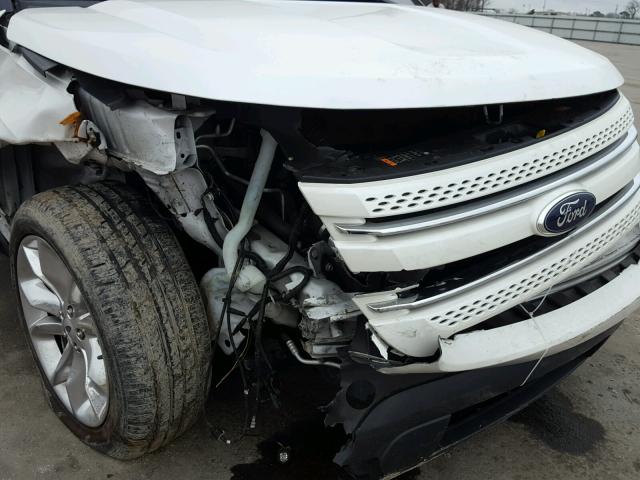 1FM5K7F91DGB24799 - 2013 FORD EXPLORER L WHITE photo 9