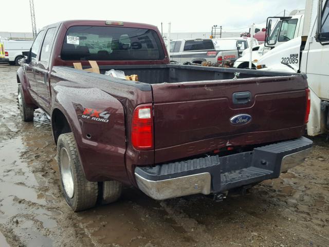 1FTXW4DR0AEA64928 - 2010 FORD F450 SUPER MAROON photo 3