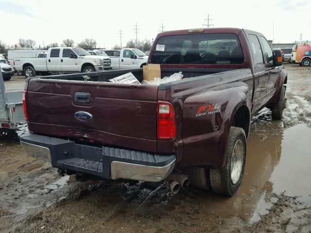 1FTXW4DR0AEA64928 - 2010 FORD F450 SUPER MAROON photo 4