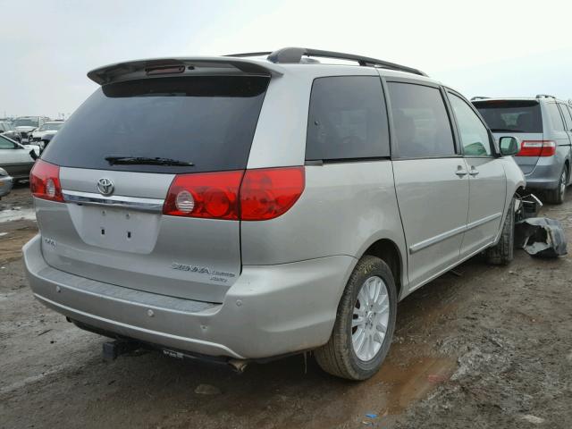 5TDBK22C78S011527 - 2008 TOYOTA SIENNA XLE SILVER photo 4