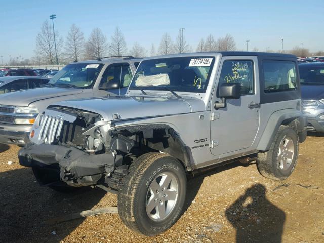 1J4AA2D19BL549837 - 2011 JEEP WRANGLER S SILVER photo 2