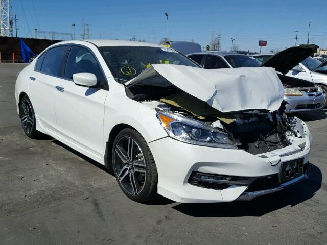 1HGCR2F54HA289022 - 2017 HONDA ACCORD SPO WHITE photo 1