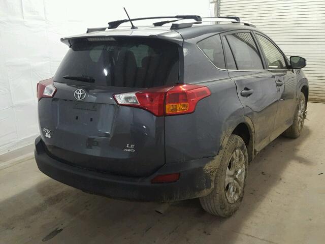 JTMBFREV0FD155908 - 2015 TOYOTA RAV4 LE CHARCOAL photo 4