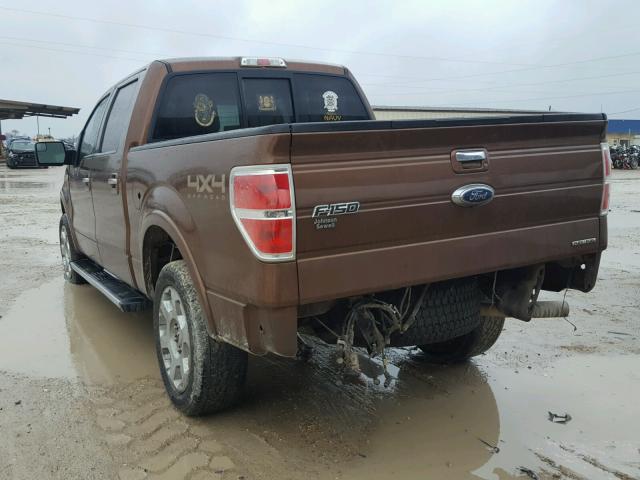 1FTFW1EF6BKD19499 - 2011 FORD F150 SUPER BROWN photo 3