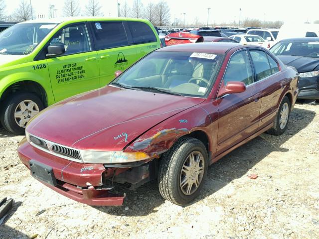 4A3AA46G71E156437 - 2001 MITSUBISHI GALANT ES BURGUNDY photo 2