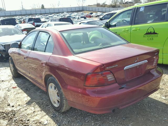 4A3AA46G71E156437 - 2001 MITSUBISHI GALANT ES BURGUNDY photo 3