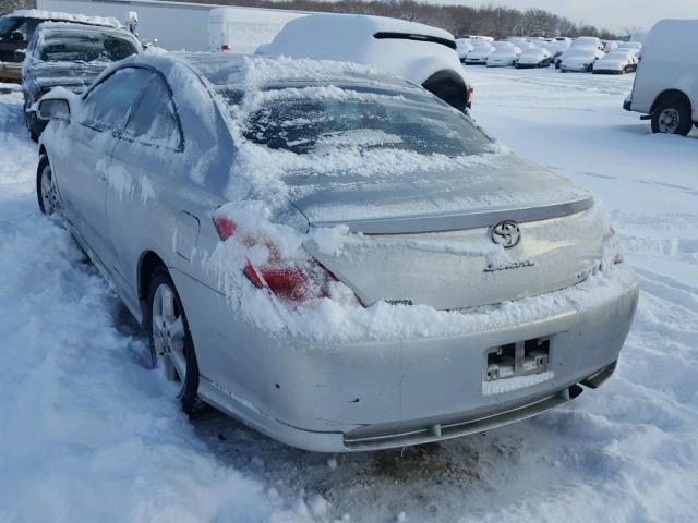 4T1CA38P84U005907 - 2004 TOYOTA CAMRY SOLA SILVER photo 3