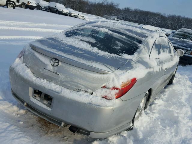 4T1CA38P84U005907 - 2004 TOYOTA CAMRY SOLA SILVER photo 4