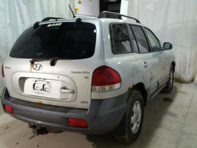 KM8SC73DX6U103964 - 2006 HYUNDAI SANTA FE G GRAY photo 4