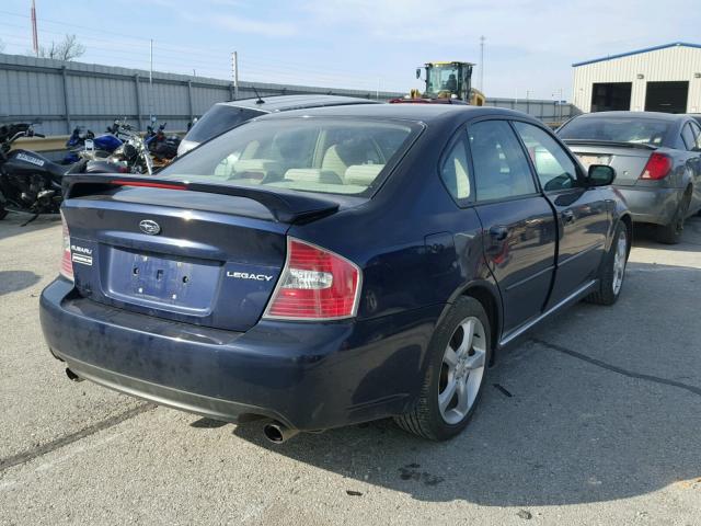 4S3BL626167208599 - 2006 SUBARU LEGACY 2.5 BLUE photo 4