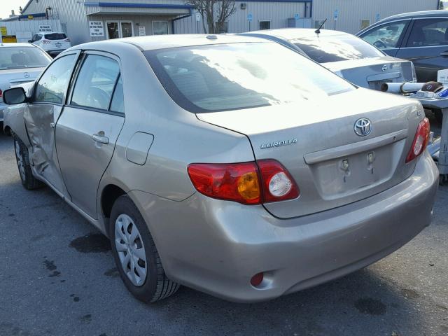 1NXBU40E79Z164539 - 2009 TOYOTA COROLLA BA GOLD photo 3