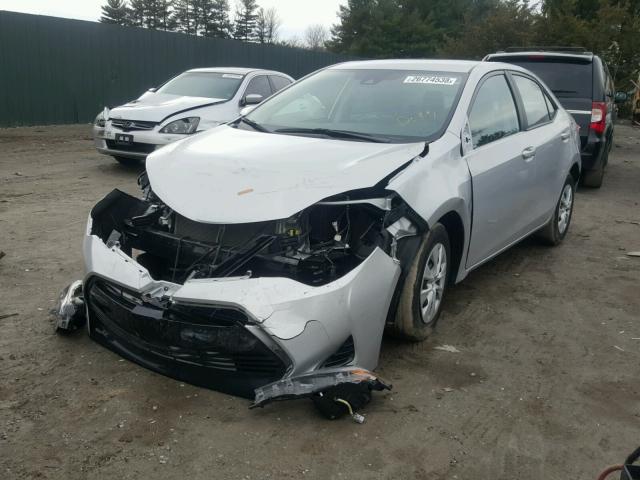 2T1BURHEXHC780186 - 2017 TOYOTA COROLLA L SILVER photo 2