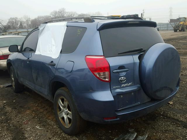 JTMZD33V066009498 - 2006 TOYOTA RAV4 BLUE photo 3