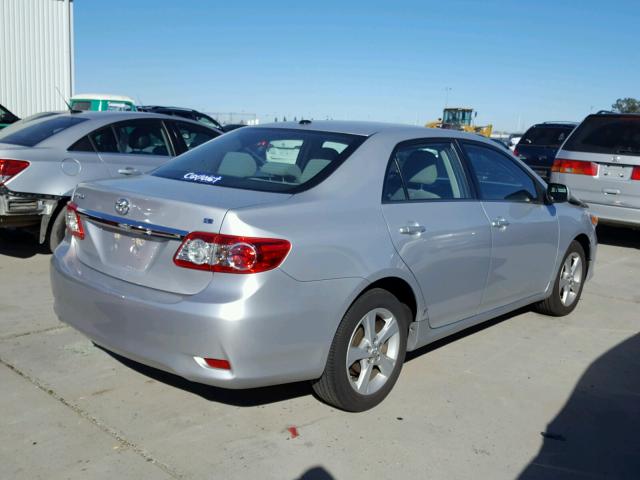 5YFBU4EE3DP143142 - 2013 TOYOTA COROLLA BA SILVER photo 4