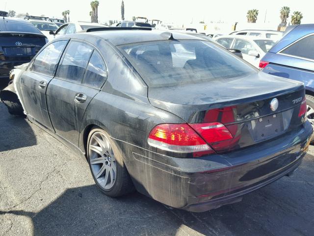 WBAHL835X6DT06640 - 2006 BMW 750 I BLACK photo 3