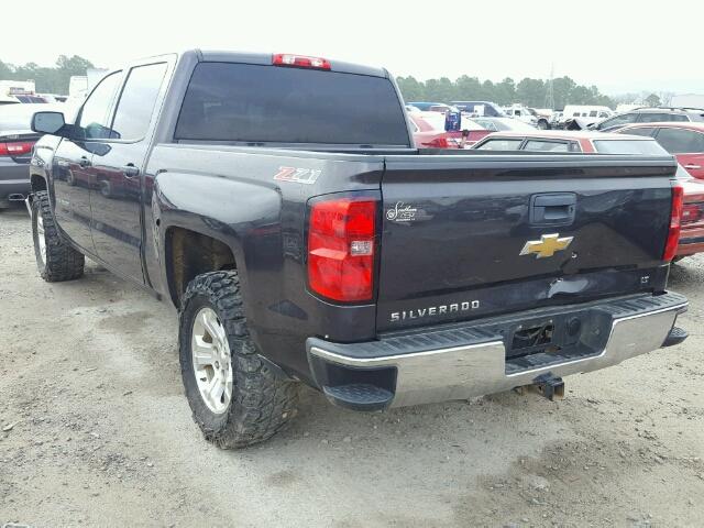 3GCUKREC0EG538235 - 2014 CHEVROLET SILVERADO BLACK photo 3