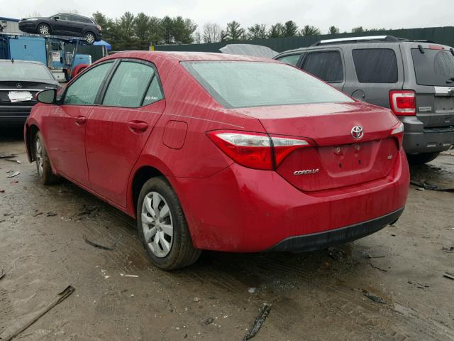 2T1BURHE3GC535552 - 2016 TOYOTA COROLLA L RED photo 3