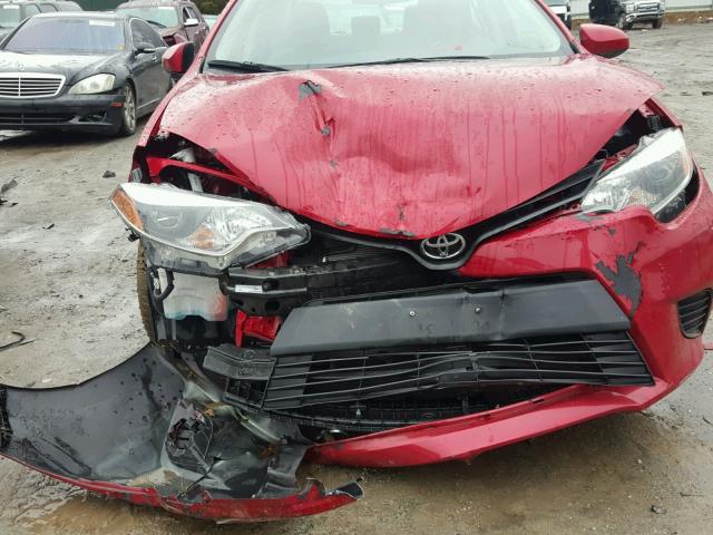 2T1BURHE3GC535552 - 2016 TOYOTA COROLLA L RED photo 9