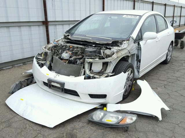 19XFA1F59BE046677 - 2011 HONDA CIVIC LX WHITE photo 2