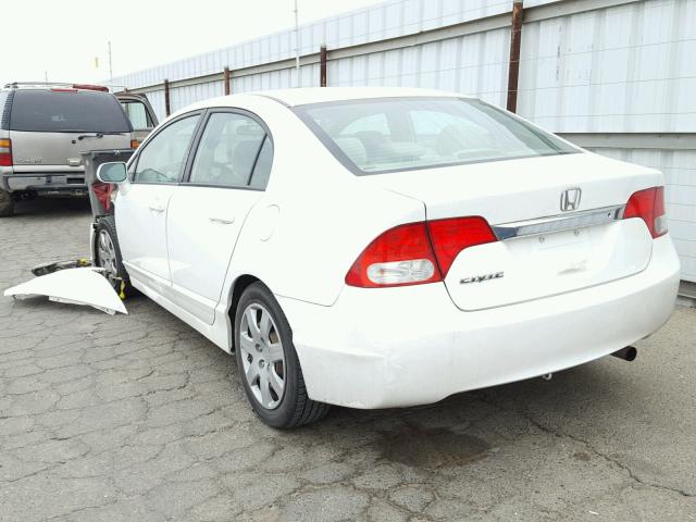 19XFA1F59BE046677 - 2011 HONDA CIVIC LX WHITE photo 3