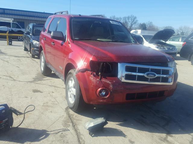 1FMCU03Z58KC91828 - 2008 FORD ESCAPE XLT RED photo 1