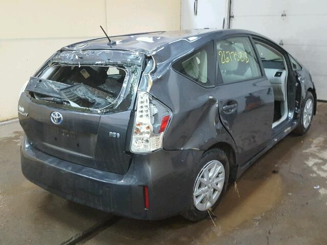 JTDZN3EU6C3109104 - 2012 TOYOTA PRIUS V GRAY photo 4