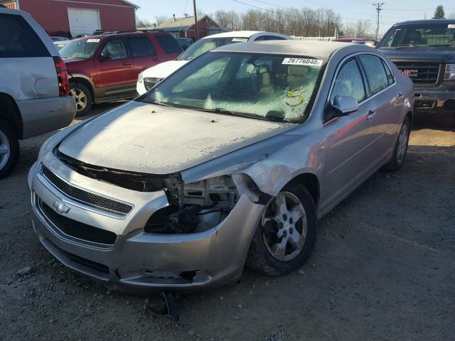 1G1ZG57B08F208193 - 2008 CHEVROLET MALIBU LS ვერცხლისფერი ფოტო 2