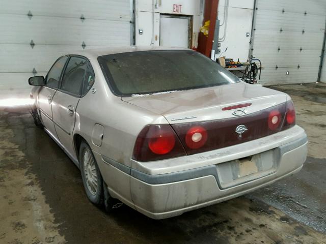 2G1WF55K119202331 - 2001 CHEVROLET IMPALA TAN photo 3