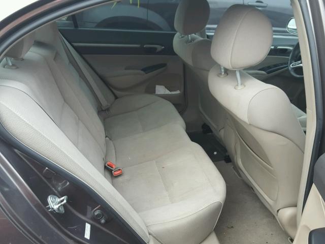 2HGFA16819H530983 - 2009 HONDA CIVIC EX ყავისფერი ფოტო 6