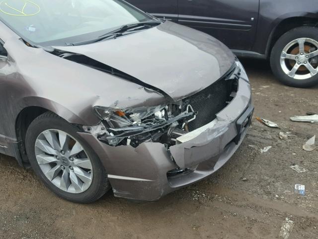 2HGFA16819H530983 - 2009 HONDA CIVIC EX ყავისფერი ფოტო 9