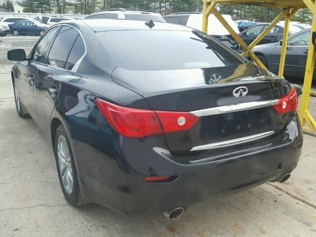 JN1BV7AR7EM706658 - 2014 INFINITI Q50 BASE BLACK photo 3