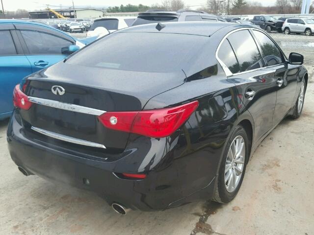 JN1BV7AR7EM706658 - 2014 INFINITI Q50 BASE Negro foto 4