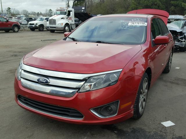 3FAHP0HA4CR229349 - 2012 FORD FUSION SE RED photo 2