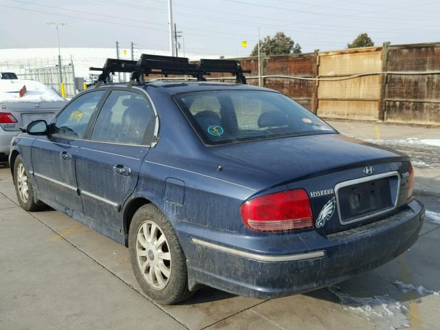 KMHWF35HX4A921730 - 2004 HYUNDAI SONATA GLS BLUE photo 3