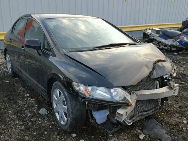 19XFA1F56BE039427 - 2011 HONDA CIVIC LX BLACK photo 1