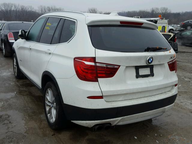 5UXWX9C56D0D06208 - 2013 BMW X3 XDRIVE2 WHITE photo 3