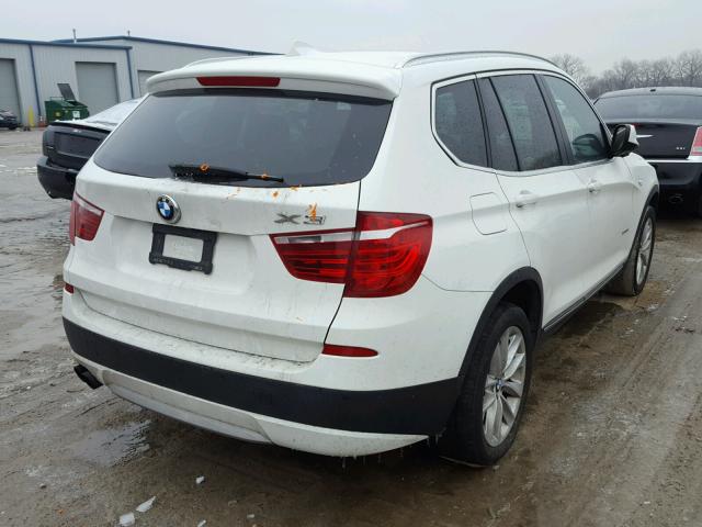 5UXWX9C56D0D06208 - 2013 BMW X3 XDRIVE2 WHITE photo 4