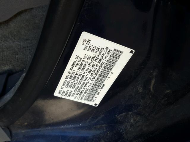 5FNRL386X5B058506 - 2005 HONDA ODYSSEY EX BLUE photo 10