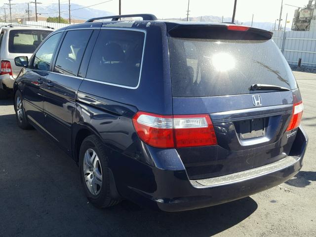 5FNRL386X5B058506 - 2005 HONDA ODYSSEY EX BLUE photo 3