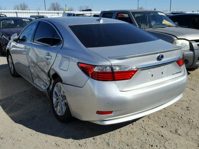 JTHBW1GGXE2043688 - 2014 LEXUS ES 300H SILVER photo 3