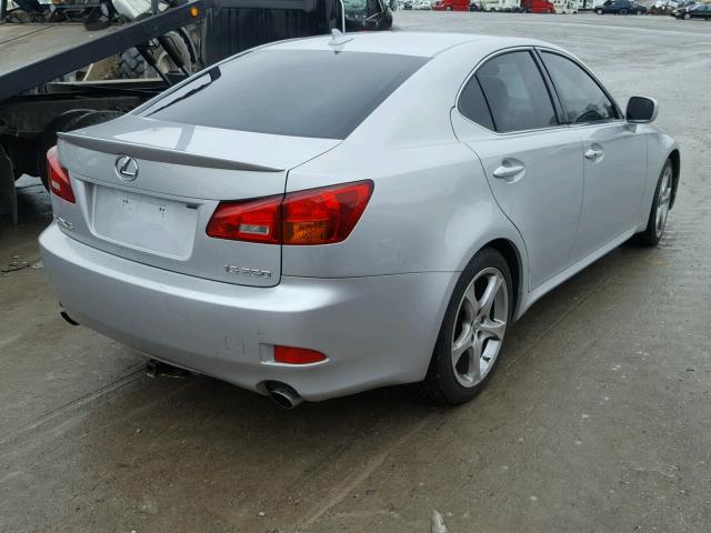 JTHBK262572040305 - 2007 LEXUS IS 250 SILVER photo 4