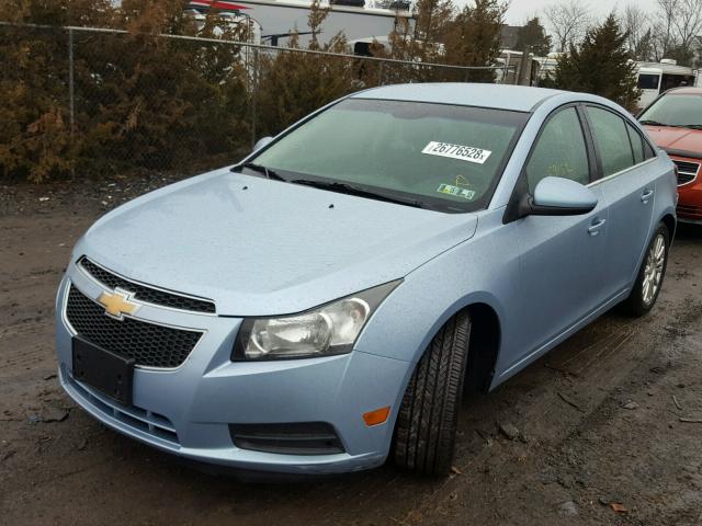 1G1PJ5S95B7289500 - 2011 CHEVROLET CRUZE ECO BLUE photo 2