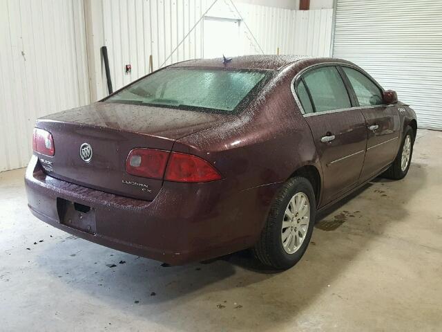 1G4HP57227U188344 - 2007 BUICK LUCERNE CX BURGUNDY photo 4