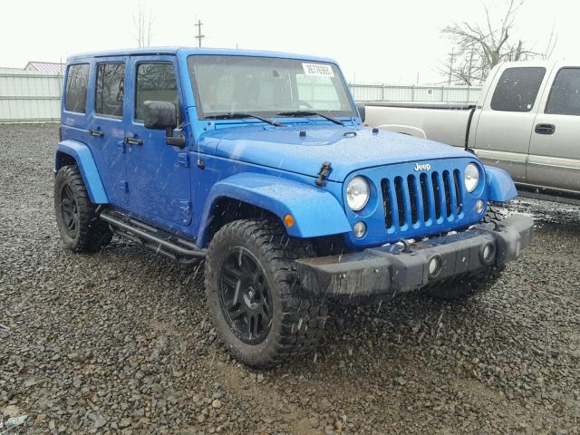 1C4BJWEG9EL309406 - 2014 JEEP WRANGLER U BLUE photo 1