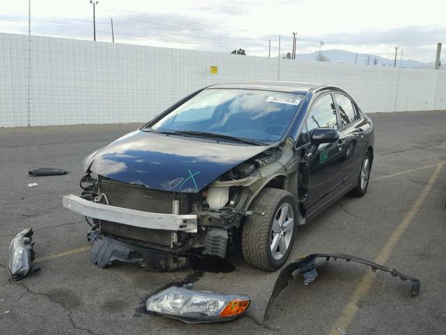 2HGFA16888H350043 - 2008 HONDA CIVIC EX შავი ფოტო 2